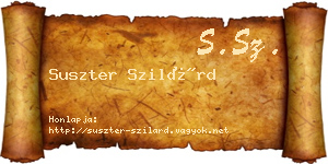 Suszter Szilárd névjegykártya