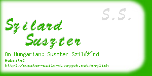 szilard suszter business card